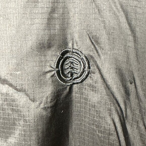 Element Mens Jacket Windbreaker Full Zip Mesh Lined Hooded Zip Pockets Black L - Picture 9 of 14